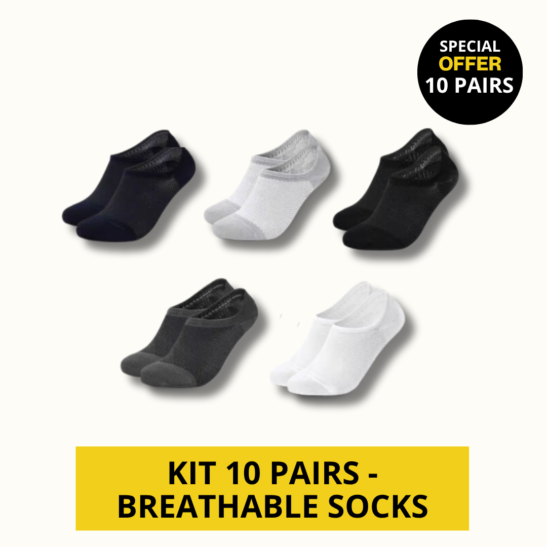 BREATHABLE LOW-CUT SOCKS KIT | 10-PAIRS
