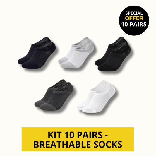 BREATHABLE LOW-CUT SOCKS KIT | 10-PAIRS